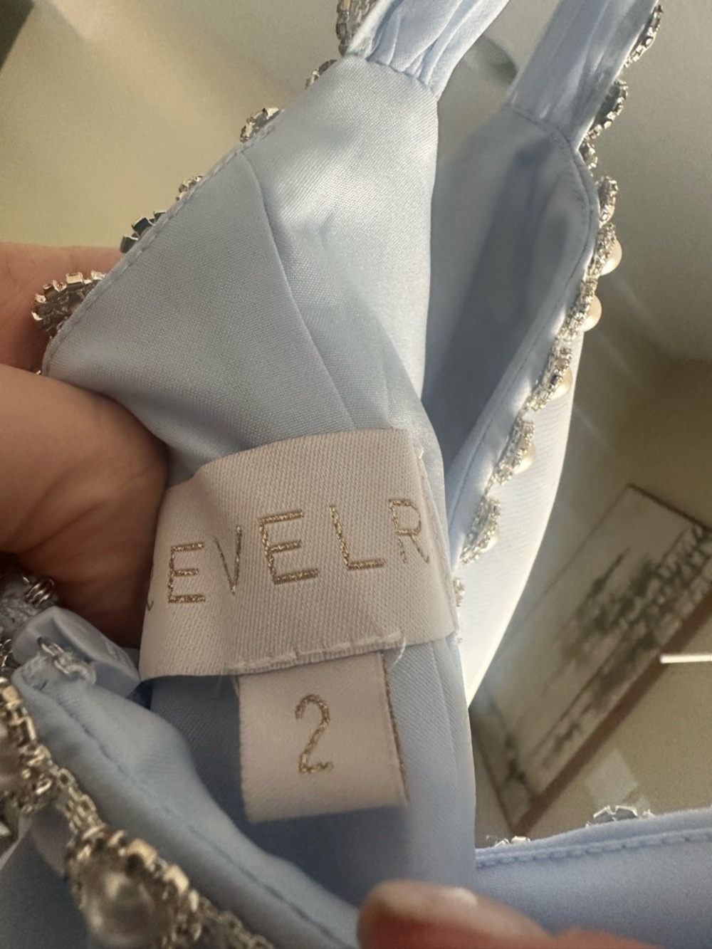 Revelry Powder Blue Ruffle-Tier Maxi Dress - Picture 5 of 6